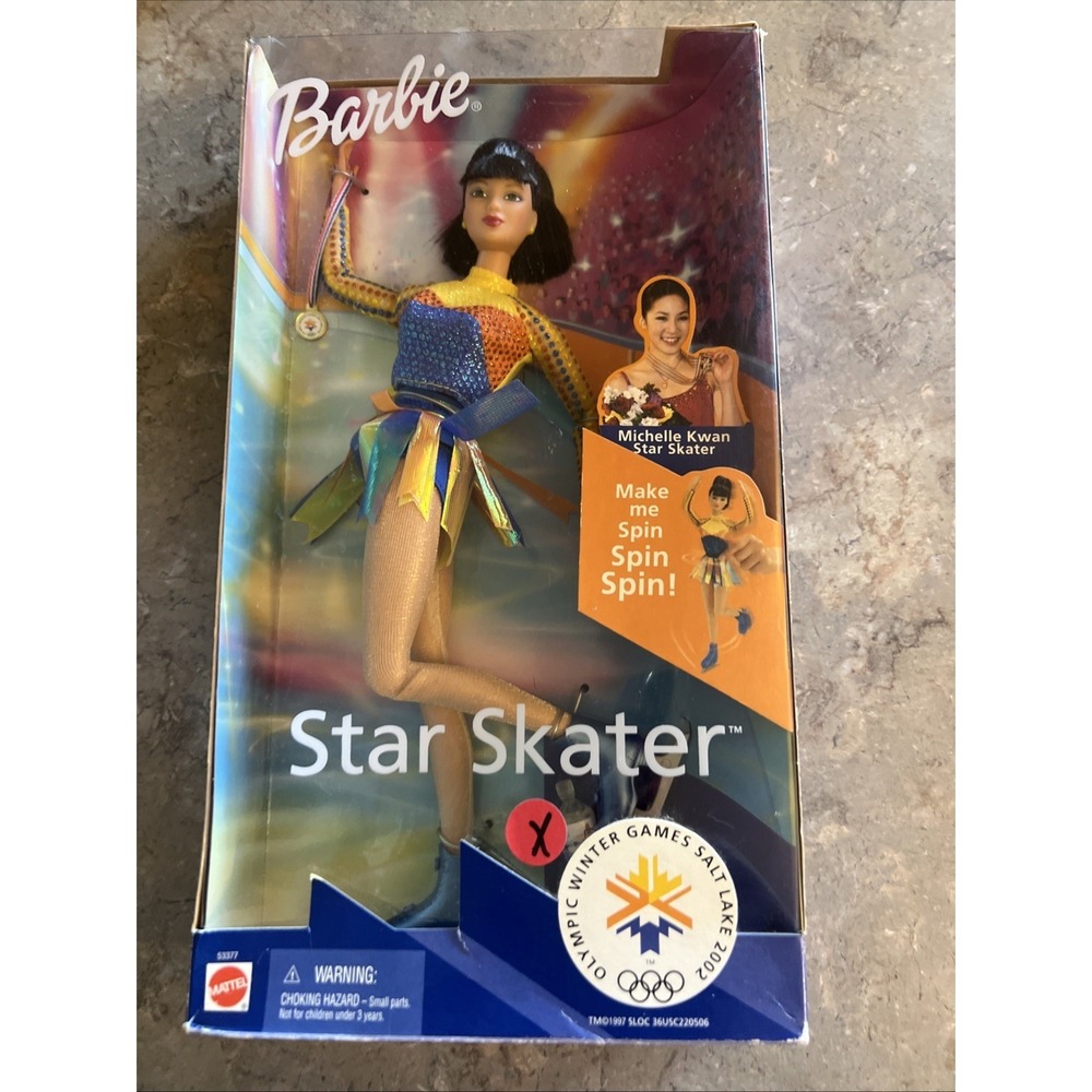 1997 Michelle Kwan Star Skater Barbie Doll Olympic Games Mattel